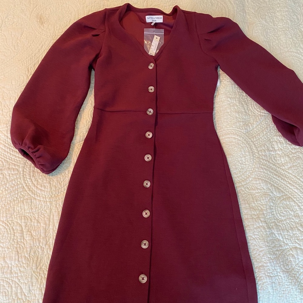 Madewell Balloon Sleeve Dress with Turtleneck - Picture 5 of 9